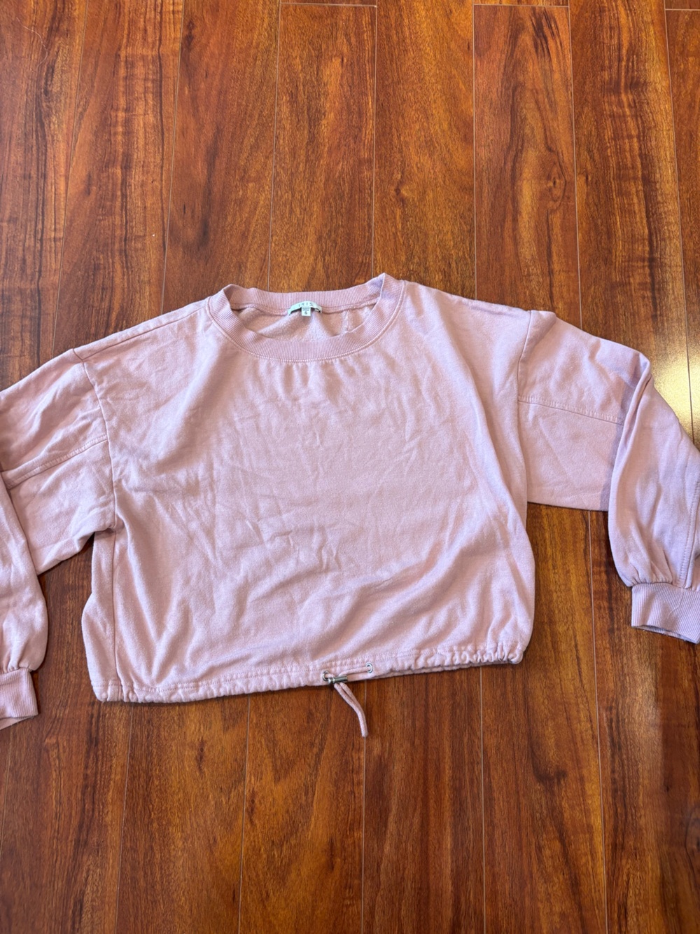 iris Light Mauve Cropped Sweatshirt Top